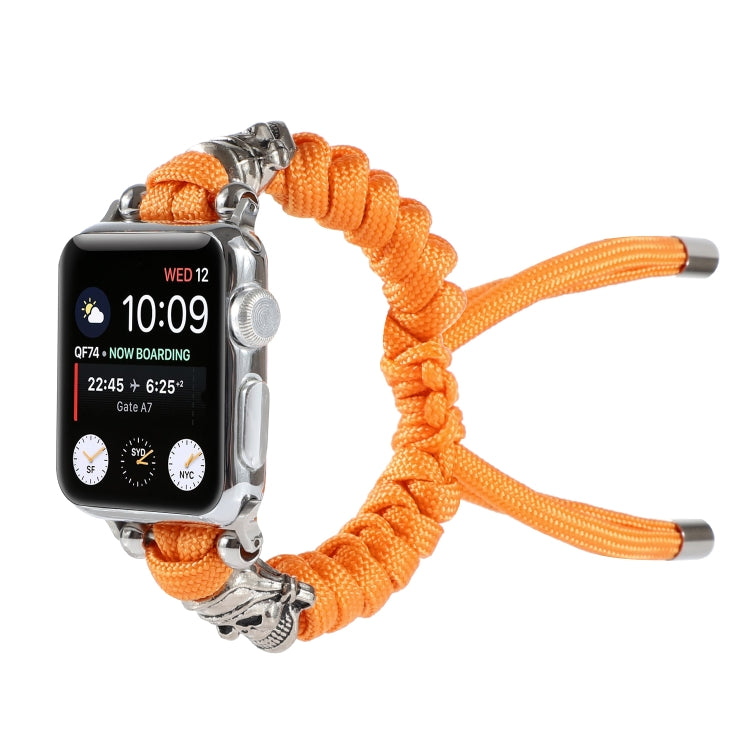 Skull Umbrella Cord Braided Watch Strap, For Apple Watch Ultra 49mm / Series 8&7 45mm / SE 2&6&SE&5&4 44mm / 3&2&1 42mm, For Apple Watch Series 8&7 41mm / SE 2&6&SE&5&4 40mm / 3&2&1 38mm������������������������������������������������������������������...