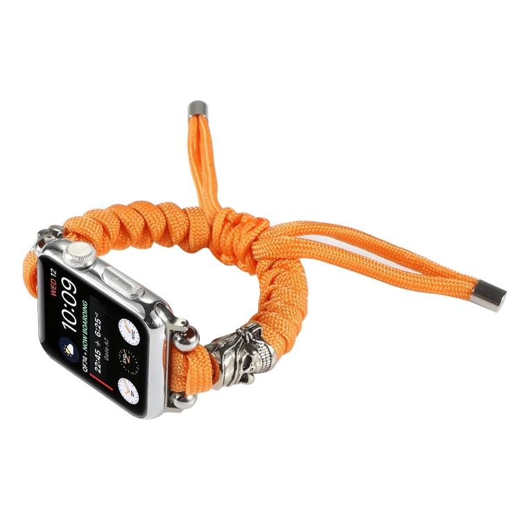 Skull Umbrella Cord Braided Watch Strap, For Apple Watch Ultra 49mm / Series 8&7 45mm / SE 2&6&SE&5&4 44mm / 3&2&1 42mm, For Apple Watch Series 8&7 41mm / SE 2&6&SE&5&4 40mm / 3&2&1 38mm                                                                  ...