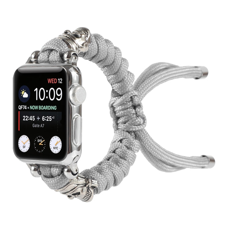 Skull Umbrella Cord Braided Watch Strap, For Apple Watch Ultra 49mm / Series 8&7 45mm / SE 2&6&SE&5&4 44mm / 3&2&1 42mm, For Apple Watch Series 8&7 41mm / SE 2&6&SE&5&4 40mm / 3&2&1 38mm������������������������������������������������������������������...