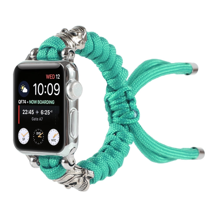 Skull Umbrella Cord Braided Watch Strap, For Apple Watch Ultra 49mm / Series 8&7 45mm / SE 2&6&SE&5&4 44mm / 3&2&1 42mm, For Apple Watch Series 8&7 41mm / SE 2&6&SE&5&4 40mm / 3&2&1 38mm������������������������������������������������������������������...