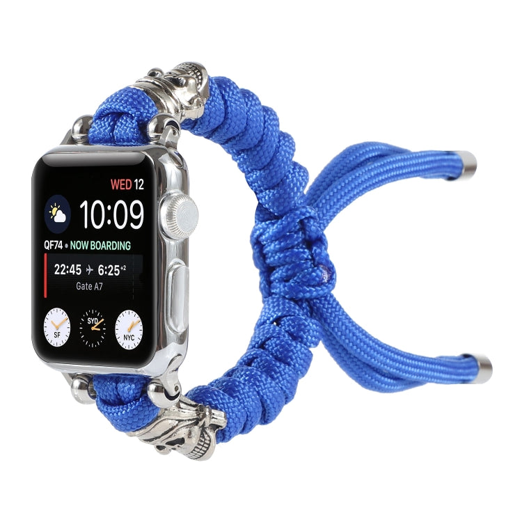 Skull Umbrella Cord Braided Watch Strap, For Apple Watch Ultra 49mm / Series 8&7 45mm / SE 2&6&SE&5&4 44mm / 3&2&1 42mm, For Apple Watch Series 8&7 41mm / SE 2&6&SE&5&4 40mm / 3&2&1 38mm������������������������������������������������������������������...