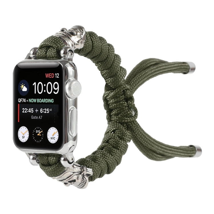 Skull Umbrella Cord Braided Watch Strap, For Apple Watch Ultra 49mm / Series 8&7 45mm / SE 2&6&SE&5&4 44mm / 3&2&1 42mm, For Apple Watch Series 8&7 41mm / SE 2&6&SE&5&4 40mm / 3&2&1 38mm������������������������������������������������������������������...