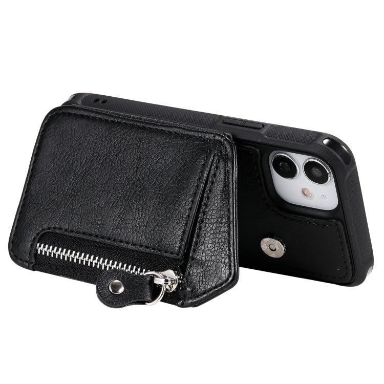 Zipper Double Buckle Shockproof Protective Case with Stand & Photo Holder & Wallet Function, For iPhone 12 mini, For iPhone 12 / 12 Pro, For iPhone 12 Pro Max