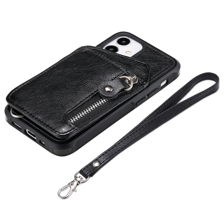 Zipper Double Buckle Shockproof Protective Case with Stand & Photo Holder & Wallet Function, For iPhone 12 mini, For iPhone 12 / 12 Pro, For iPhone 12 Pro Max