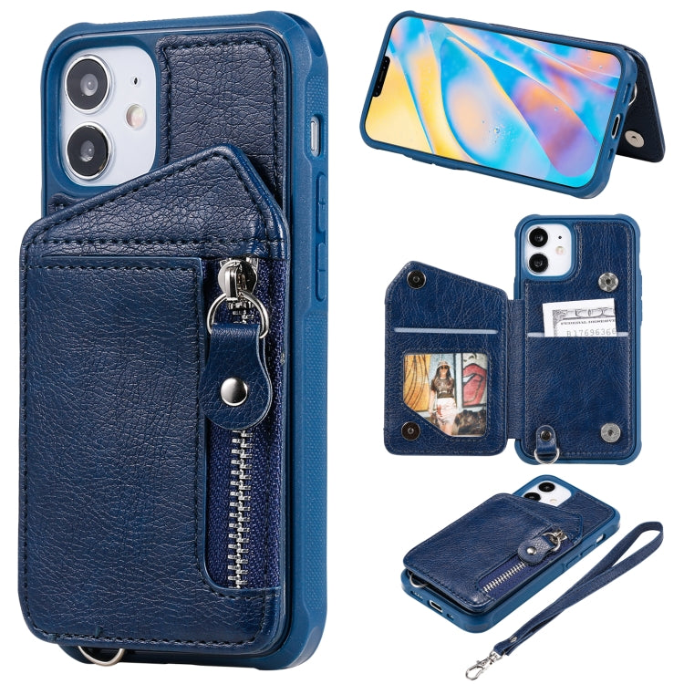 Zipper Double Buckle Shockproof Protective Case with Stand & Photo Holder & Wallet Function, For iPhone 12 mini, For iPhone 12 / 12 Pro, For iPhone 12 Pro Max