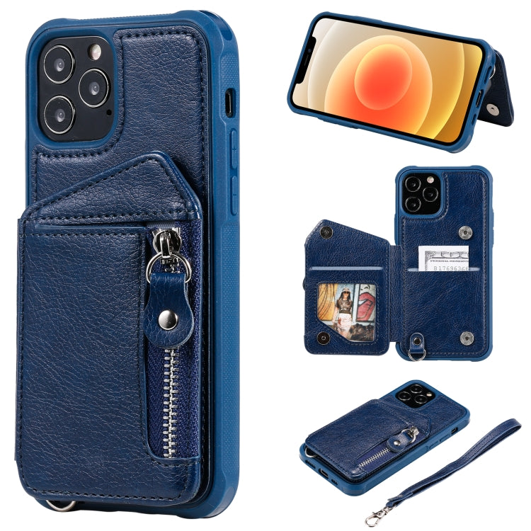 Zipper Double Buckle Shockproof Protective Case with Stand & Photo Holder & Wallet Function, For iPhone 12 mini, For iPhone 12 / 12 Pro, For iPhone 12 Pro Max