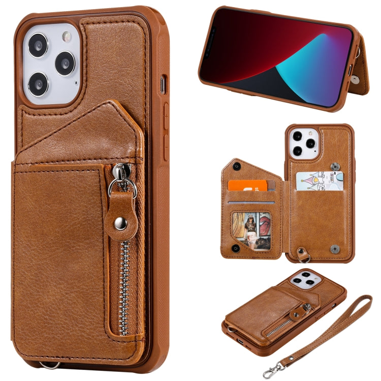 Zipper Double Buckle Shockproof Protective Case with Stand & Photo Holder & Wallet Function, For iPhone 12 mini, For iPhone 12 / 12 Pro, For iPhone 12 Pro Max
