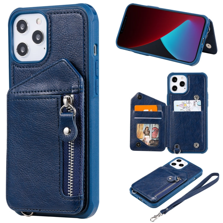Zipper Double Buckle Shockproof Protective Case with Stand & Photo Holder & Wallet Function, For iPhone 12 mini, For iPhone 12 / 12 Pro, For iPhone 12 Pro Max