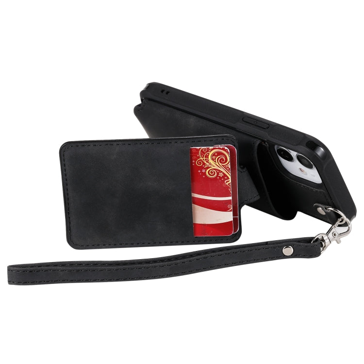 Shockproof Protective Case with Mirror & Card Slot & Short Lanyard, For iPhone 12 mini, For iPhone 12 / 12 Pro, For iPhone 12 Pro Max