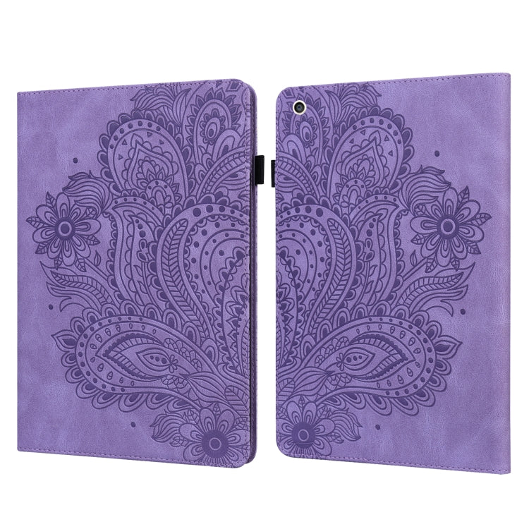 Peacock Embossed Pattern TPU + PU Horizontal Flip Leather Case with Holder & Card Slots & Wallet & Sleep / Wake-up Function