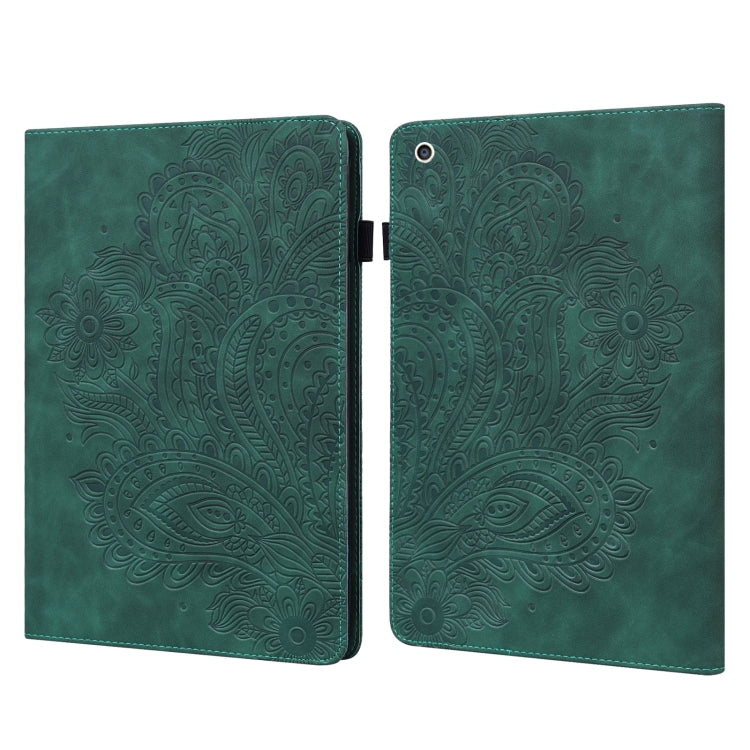 Peacock Embossed Pattern TPU + PU Horizontal Flip Leather Case with Holder & Card Slots & Wallet & Sleep / Wake-up Function
