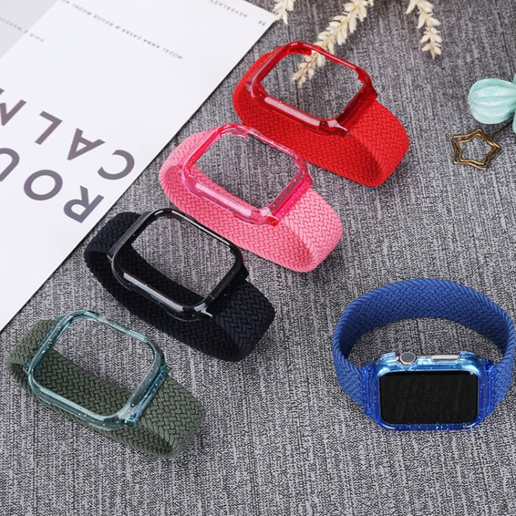 Weave Replacement Wrist Strap Watchbands with Frame For Apple Watch Series 6 & SE & 5 & 4 40mm / 3 & 2 & 1 38mm, 150mm, 155mm