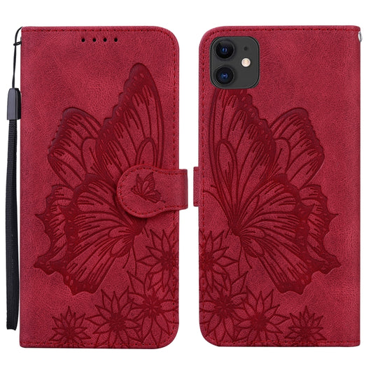 Retro butterflies embossed leather flip case with card slots for iPhone 11 Pro Max