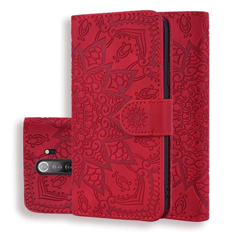 Calf Pattern Mandala Double Folding Design Embossed Leather Case with Wallet & Holder & Card Slots, For Xiaomi Redmi Note 8 Pro, For Galaxy A10s, For Galaxy A20s, For Galaxy A30s / A50s, For Xiaomi Mi CC9e / Mi A3