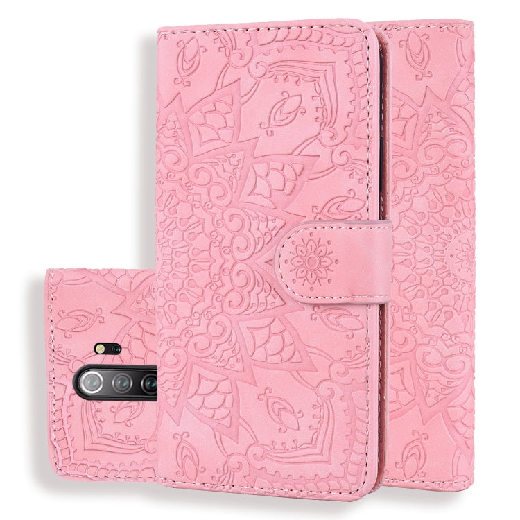 Calf Pattern Mandala Double Folding Design Embossed Leather Case with Wallet & Holder & Card Slots, For Xiaomi Redmi Note 8 Pro, For Galaxy A10s, For Galaxy A20s, For Galaxy A30s / A50s, For Xiaomi Mi CC9e / Mi A3