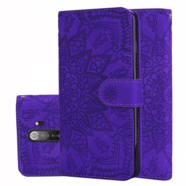 Calf Pattern Mandala Double Folding Design Embossed Leather Case with Wallet & Holder & Card Slots, For Xiaomi Redmi Note 8 Pro, For Galaxy A10s, For Galaxy A20s, For Galaxy A30s / A50s, For Xiaomi Mi CC9e / Mi A3