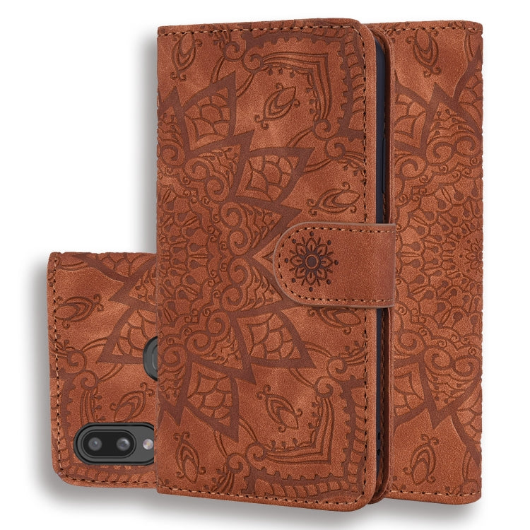 Calf Pattern Mandala Double Folding Design Embossed Leather Case with Wallet & Holder & Card Slots, For Xiaomi Redmi Note 8 Pro, For Galaxy A10s, For Galaxy A20s, For Galaxy A30s / A50s, For Xiaomi Mi CC9e / Mi A3
