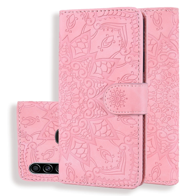Calf Pattern Mandala Double Folding Design Embossed Leather Case with Wallet & Holder & Card Slots, For Xiaomi Redmi Note 8 Pro, For Galaxy A10s, For Galaxy A20s, For Galaxy A30s / A50s, For Xiaomi Mi CC9e / Mi A3