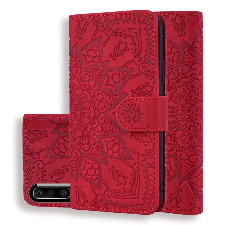 Calf Pattern Mandala Double Folding Design Embossed Leather Case with Wallet & Holder & Card Slots, For Xiaomi Redmi Note 8 Pro, For Galaxy A10s, For Galaxy A20s, For Galaxy A30s / A50s, For Xiaomi Mi CC9e / Mi A3