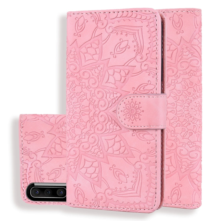 Calf Pattern Mandala Double Folding Design Embossed Leather Case with Wallet & Holder & Card Slots, For Xiaomi Redmi Note 8 Pro, For Galaxy A10s, For Galaxy A20s, For Galaxy A30s / A50s, For Xiaomi Mi CC9e / Mi A3