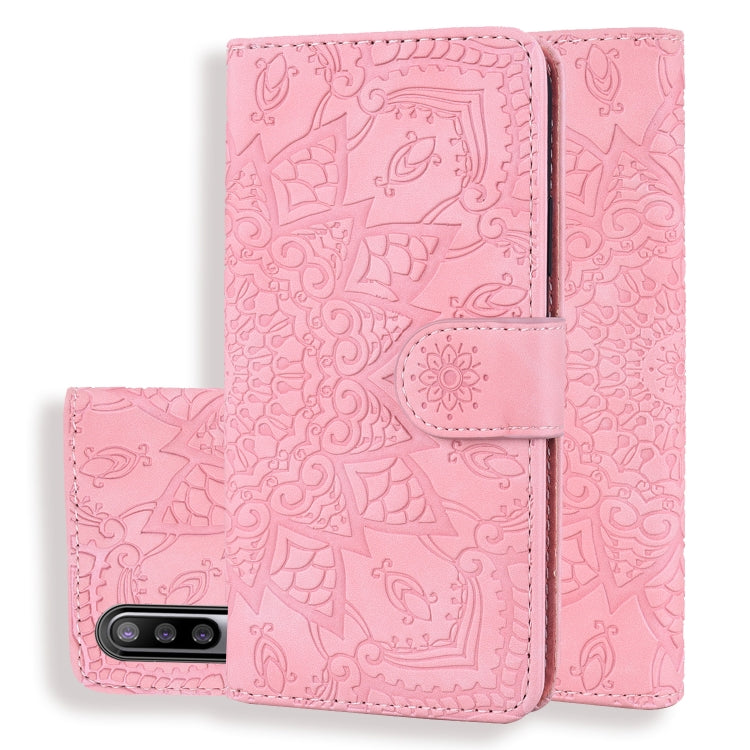 Calf Pattern Mandala Double Folding Design Embossed Leather Case with Wallet & Holder & Card Slots, For Xiaomi Redmi Note 8 Pro, For Galaxy A10s, For Galaxy A20s, For Galaxy A30s / A50s, For Xiaomi Mi CC9e / Mi A3