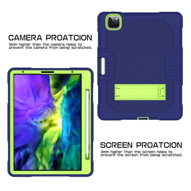 Contrast Color Robot Shockproof Silicone + PC Protective Case with Holder