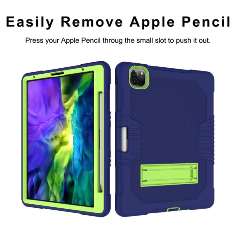 Contrast Color Robot Shockproof Silicone + PC Protective Case with Holder