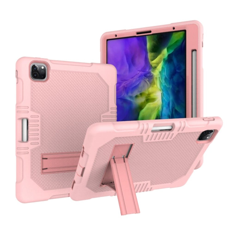 Contrast Color Robot Shockproof Silicone + PC Protective Case with Holder
