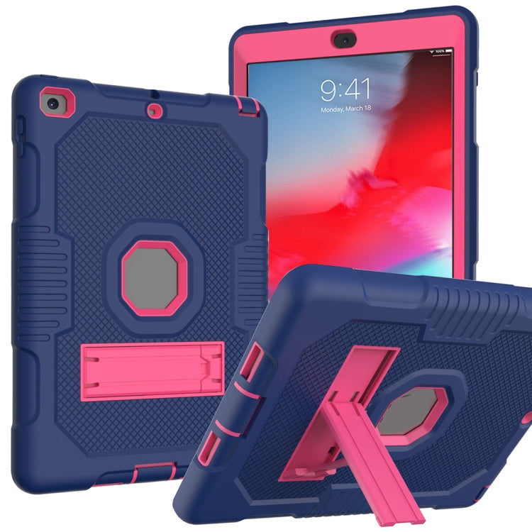 Contrast Color Robot Shockproof Silicone + PC Protective Case with Holder