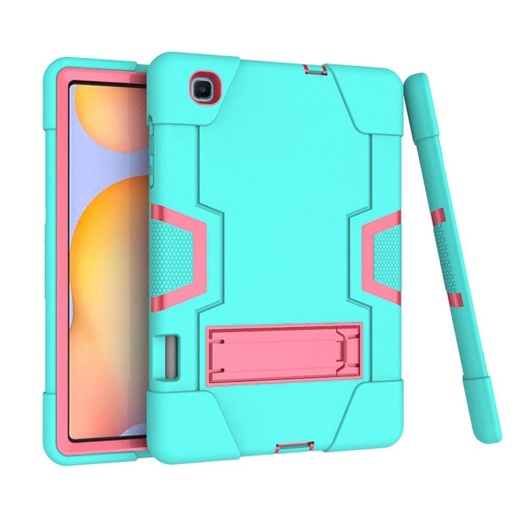 Contrast Color Robot Shockproof Silicon + PC Protective Case with Holder, For Samsung Galaxy Tab S6 Lite P610, For Samsung Galaxy Tab A 8.4 (2020) T307