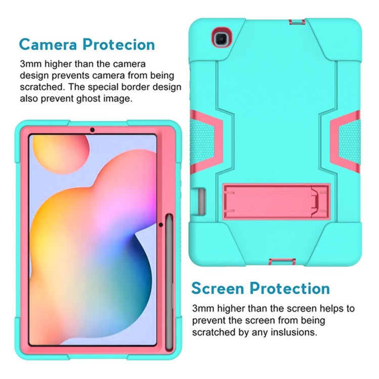 Contrast Color Robot Shockproof Silicon + PC Protective Case with Holder, For Samsung Galaxy Tab S6 Lite P610, For Samsung Galaxy Tab A 8.4 (2020) T307