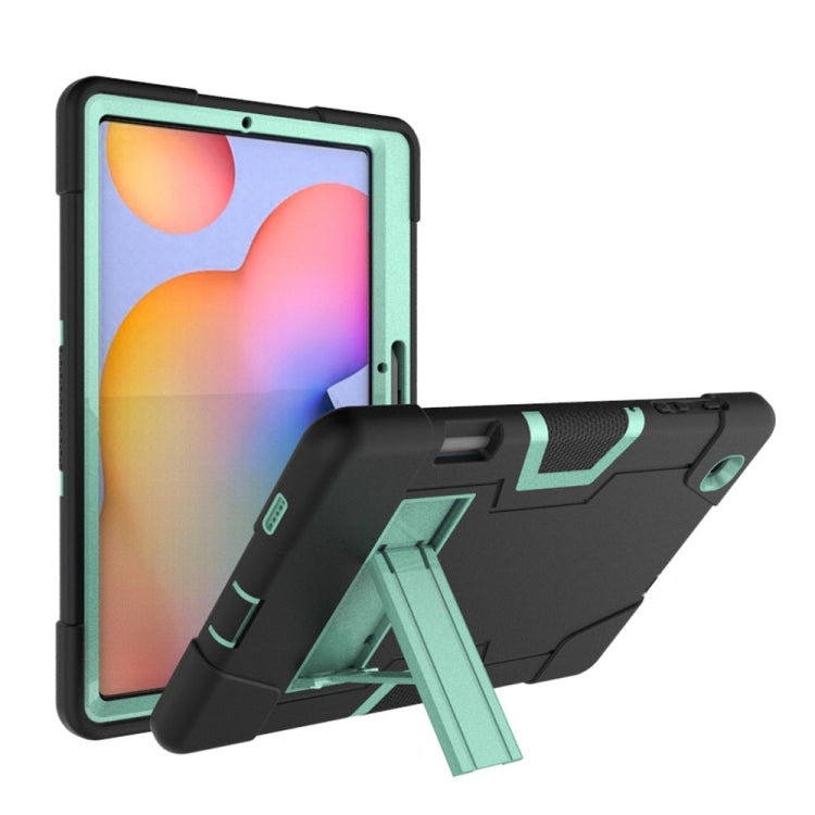 Contrast Color Robot Shockproof Silicon + PC Protective Case with Holder, For Samsung Galaxy Tab S6 Lite P610, For Samsung Galaxy Tab A 8.4 (2020) T307