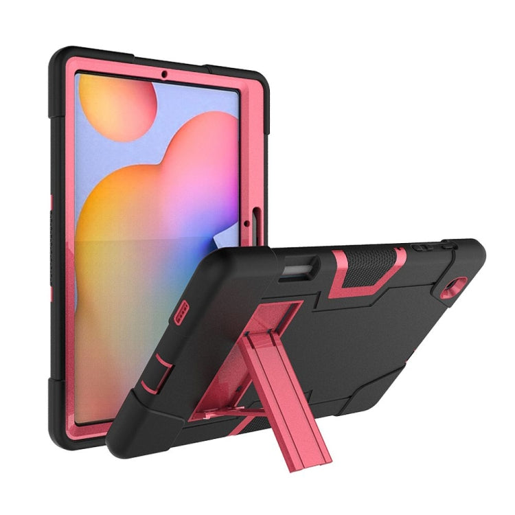 Contrast Color Robot Shockproof Silicon + PC Protective Case with Holder, For Samsung Galaxy Tab S6 Lite P610, For Samsung Galaxy Tab A 8.4 (2020) T307