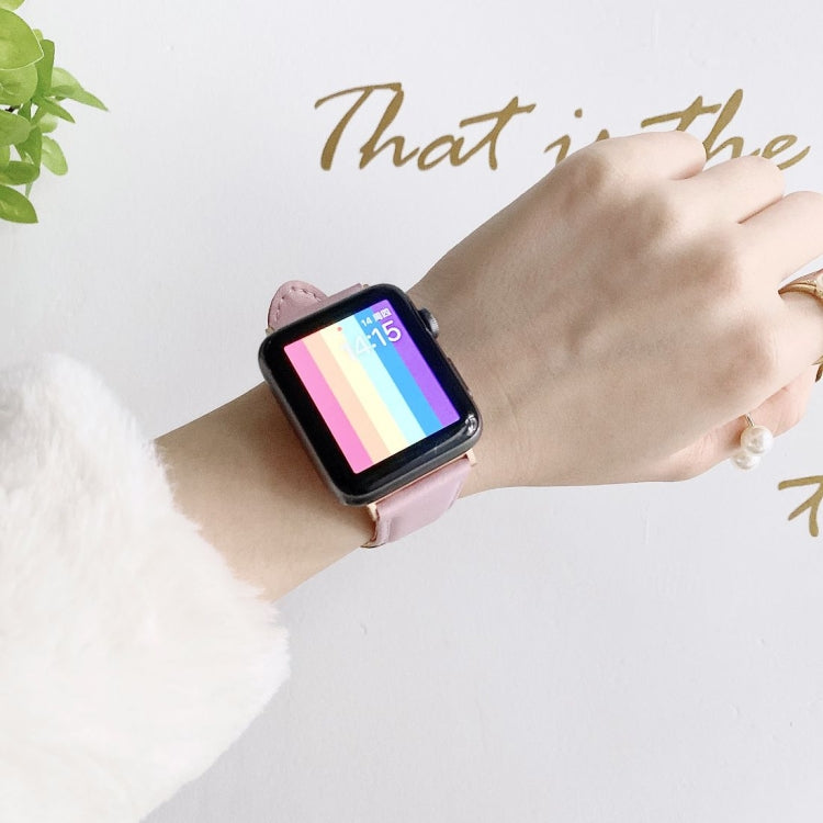 D Character Buckle Smooth Texture Replacement Watchbands For Apple Watch Series 6 & SE & 5 & 4 44mm / 3 & 2 & 1 42mm