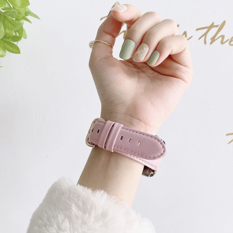 D Character Buckle Smooth Texture Replacement Watchbands For Apple Watch Series 6 & SE & 5 & 4 44mm / 3 & 2 & 1 42mm