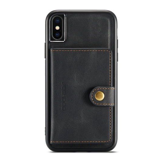 iPhone 11 Pro Max protective case featuring magnetic wallet attachment and kickstand holder