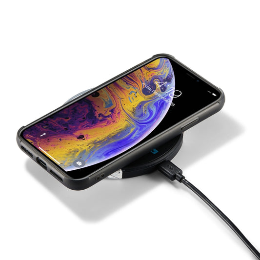 iPhone 11 Pro Max protective shell with snap-off magnetic wallet and card storage