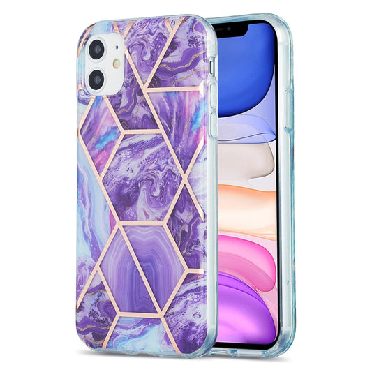 iPhone 11 Pro Max case with 3D electroplated marble texture and slim design
