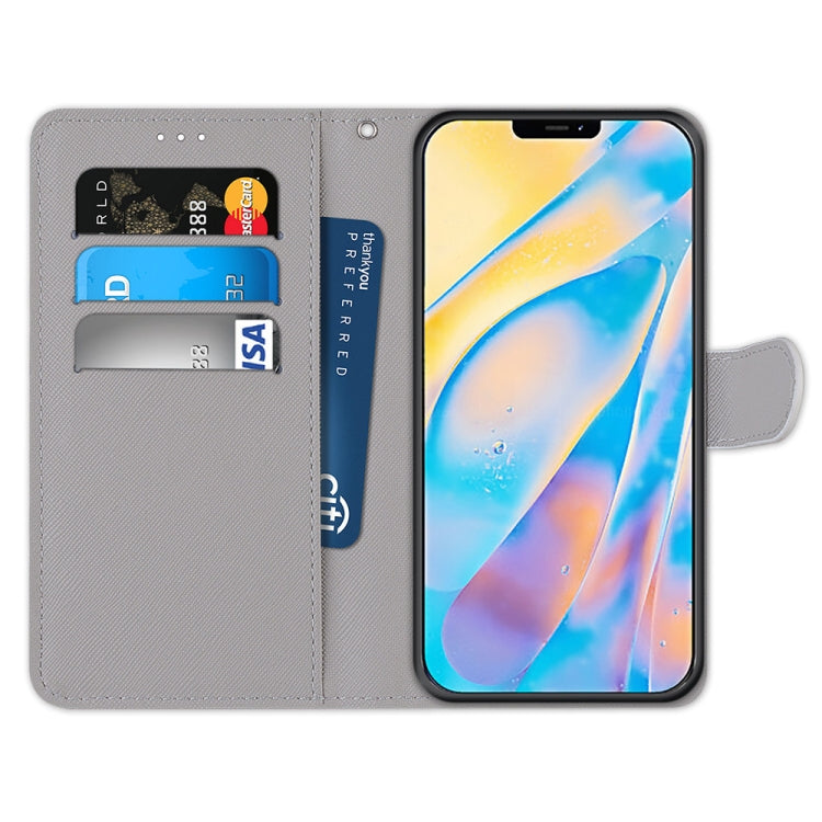 Coloured Drawing Cross Texture Horizontal Flip PU Leather Case with Holder & Card Slots & Wallet & Lanyard, For iPhone 12 mini