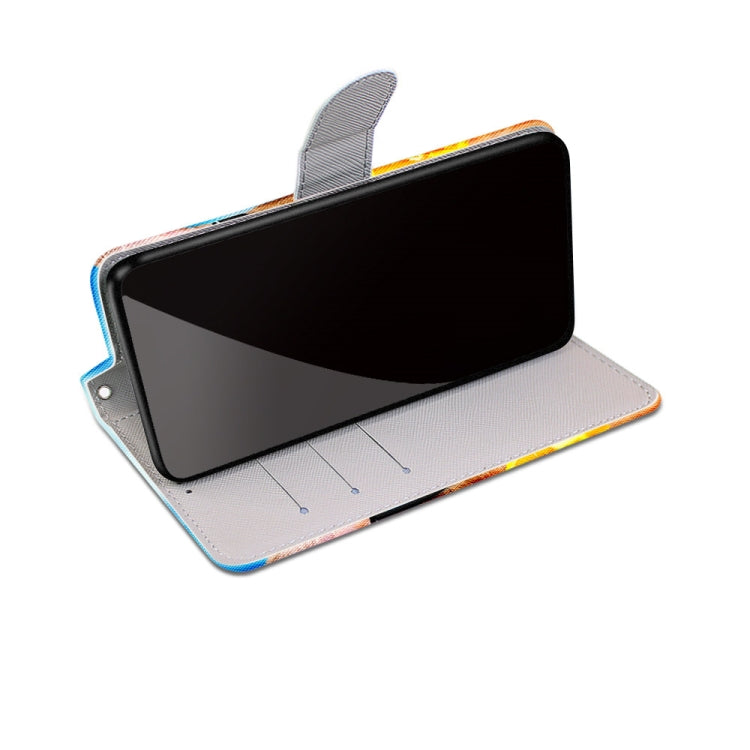 Coloured Drawing Cross Texture Horizontal Flip PU Leather Case with Holder & Card Slots & Wallet & Lanyard, For iPhone 12 mini