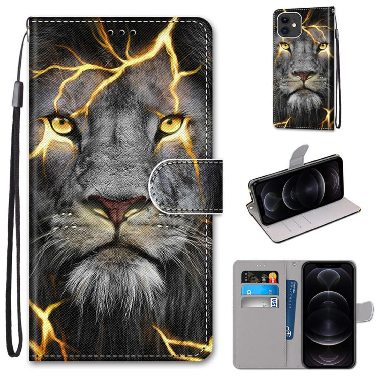 Coloured Drawing Cross Texture Horizontal Flip PU Leather Case with Holder & Card Slots & Wallet & Lanyard, For iPhone 12 mini