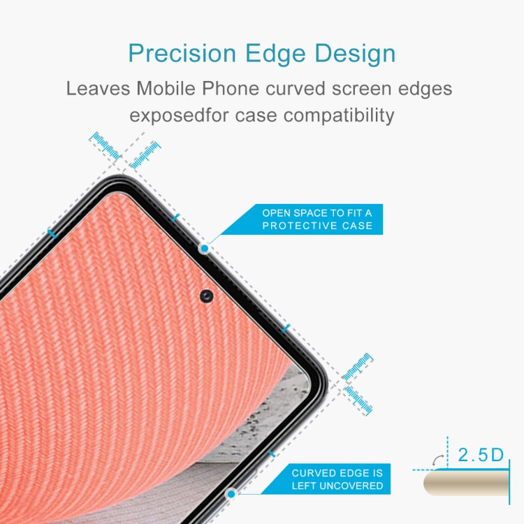 Lot de 50 films en verre trempé 9H 2,5D (0,26 mm) pour Samsung Galaxy A72 5G/4G (50 pièces) et Samsung Galaxy A52 5G (50 pièces).