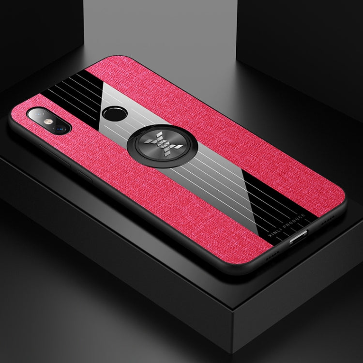 Coque de protection antichoc en TPU avec anneau de maintien, pour Xiaomi Mi 9 SE, Mi CC9, Mi CC9e et Mi 8 Lite, en tissu texturé XINLI