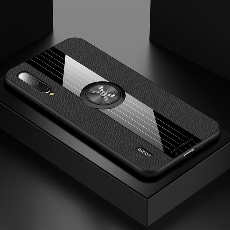 Coque de protection antichoc en TPU avec anneau de maintien, pour Xiaomi Mi 9 SE, Mi CC9, Mi CC9e et Mi 8 Lite, en tissu texturé XINLI