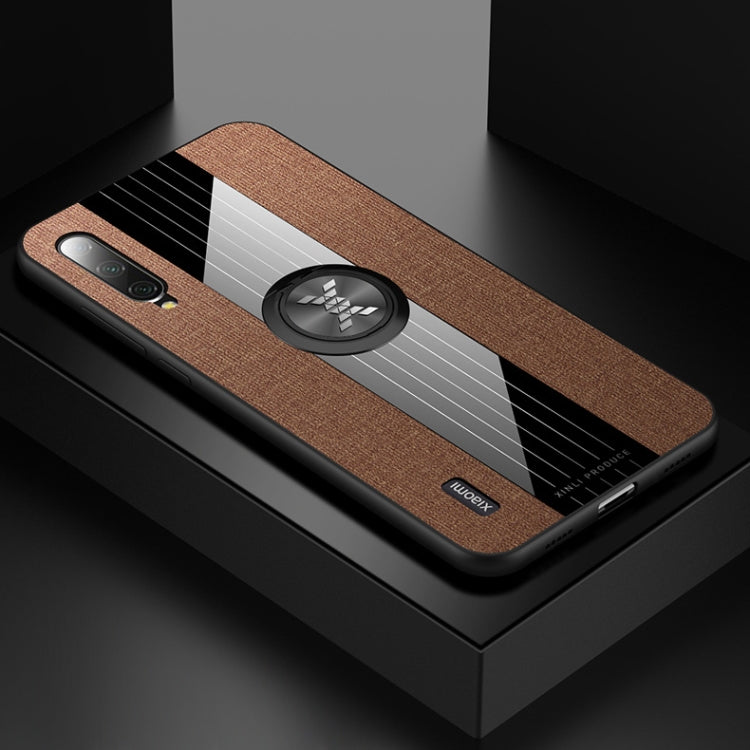 Coque de protection antichoc en TPU avec anneau de maintien, pour Xiaomi Mi 9 SE, Mi CC9, Mi CC9e et Mi 8 Lite, en tissu texturé XINLI