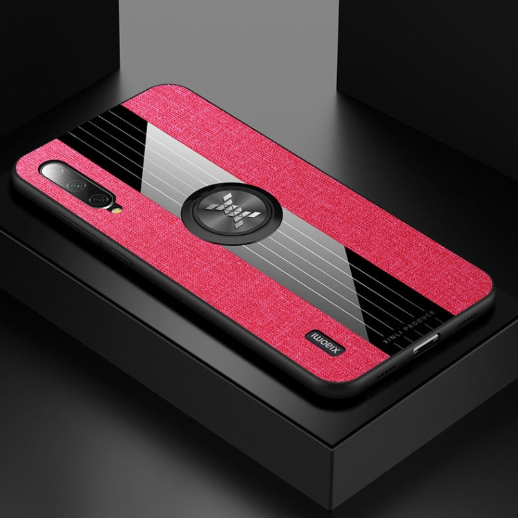 Coque de protection antichoc en TPU avec anneau de maintien, pour Xiaomi Mi 9 SE, Mi CC9, Mi CC9e et Mi 8 Lite, en tissu texturé XINLI