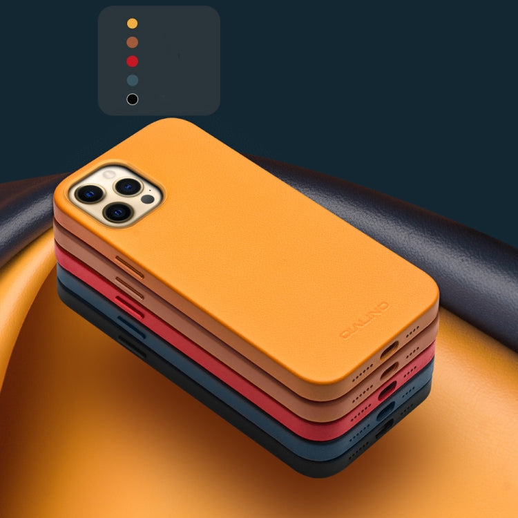 QIALINO Nappa Leather Shockproof Magsafe Case, For iPhone 12 mini, For iPhone 12 Pro Max
