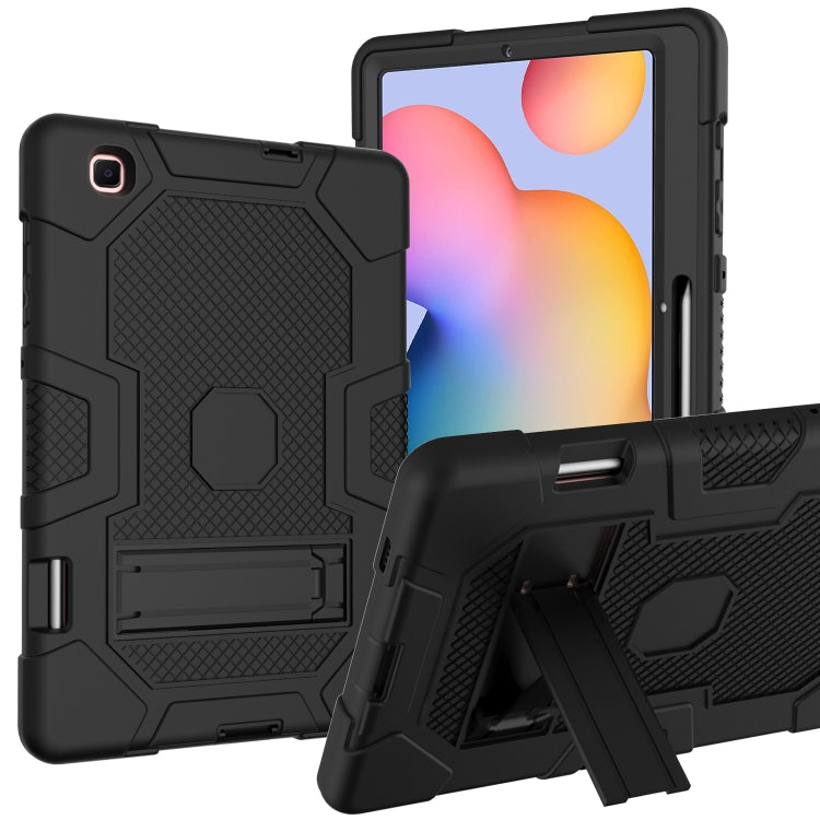 Contrast Color Robot Shockproof Silicone + PC Protective Case with Holder, For Samsung Galaxy Tab S6 Lite P610, For iPad 9.7 (2018 / 2017), For iPad Air 2022 / 2020 10.9 inch