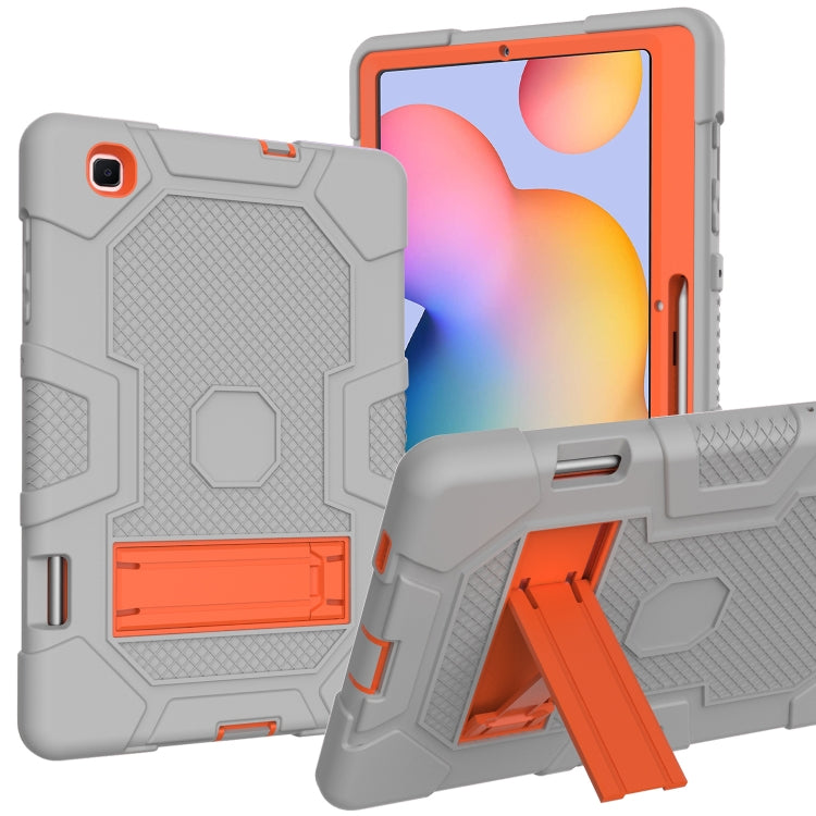 Contrast Color Robot Shockproof Silicone + PC Protective Case with Holder, For Samsung Galaxy Tab S6 Lite P610, For iPad 9.7 (2018 / 2017), For iPad Air 2022 / 2020 10.9 inch