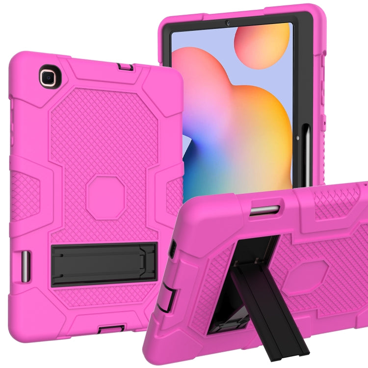 Contrast Color Robot Shockproof Silicone + PC Protective Case with Holder, For Samsung Galaxy Tab S6 Lite P610, For iPad 9.7 (2018 / 2017), For iPad Air 2022 / 2020 10.9 inch